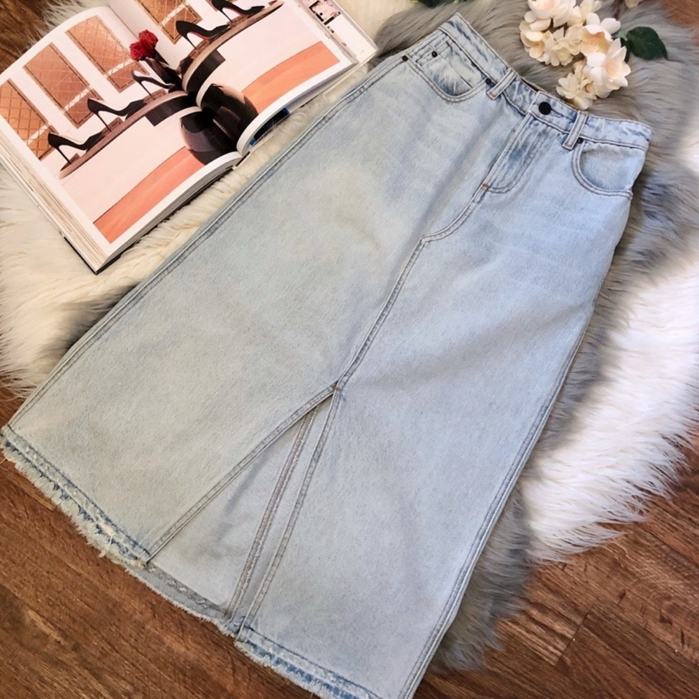 Alexander Wang | Bleach Denim Aline Maxi Skirt